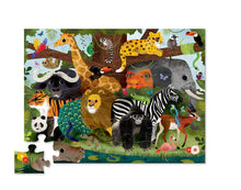 Load image into Gallery viewer, Floor Puzzle Jungle Friends 36 pieces