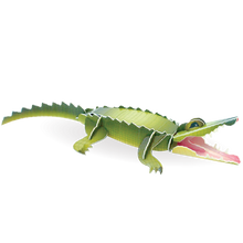 Load image into Gallery viewer, Crocodile Pop-Out Construction Postcard