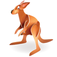Load image into Gallery viewer, Kangaroo Pop-Out Construction Postcard