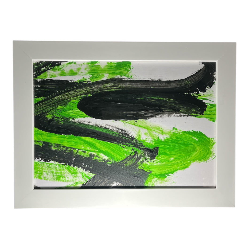 Elephant Art Brush A4 Painting by Permai