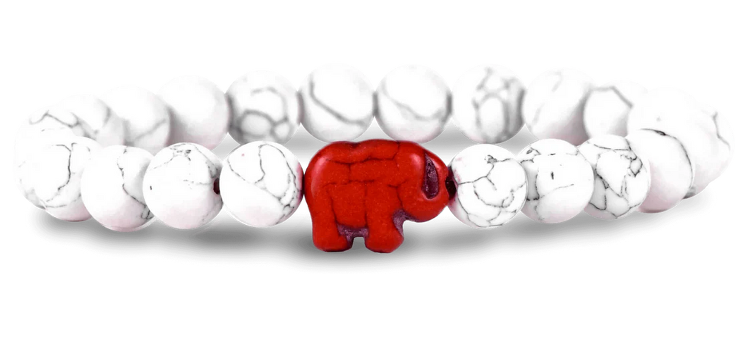Elephant Bracelet Expedition - White Howlite