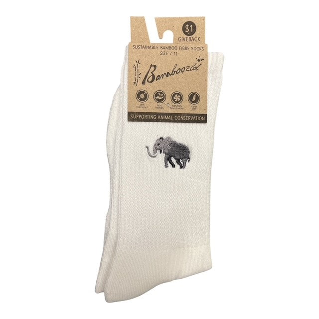 Bamboo Conservation Socks - Elephant – Perth Zoo Shop