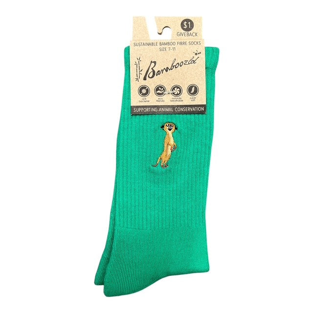 Bamboo Conservation Socks - Meerkat