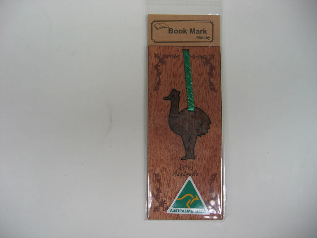 Wooden bookmark Emu - Australian Made
