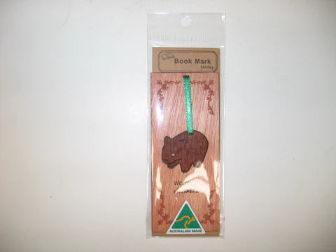 Wooden bookmark Wombat - Australian Made