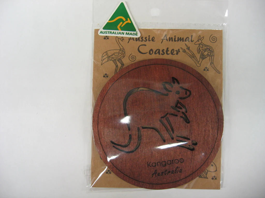 Wooden Coaster Kangaroo - Australian Made