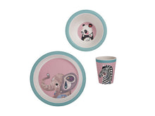 Load image into Gallery viewer, Bamboo 3 Piece Dinner Set Elephant
