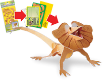 Load image into Gallery viewer, Frilled Neck Lizard Pop-Out Construction Postcard
